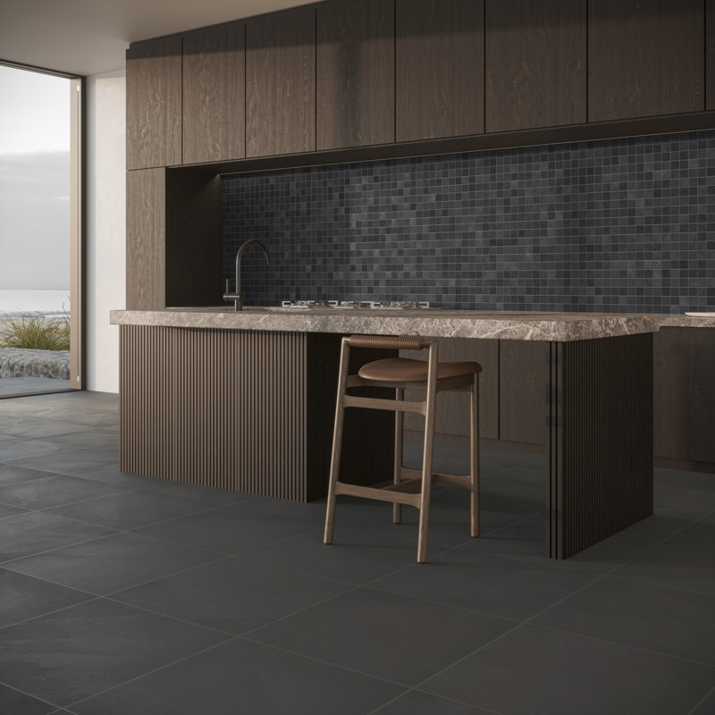 Fordham 2x2 Matte Porcelain Stone Look Floor and Wall Mosaic Tile, Gray