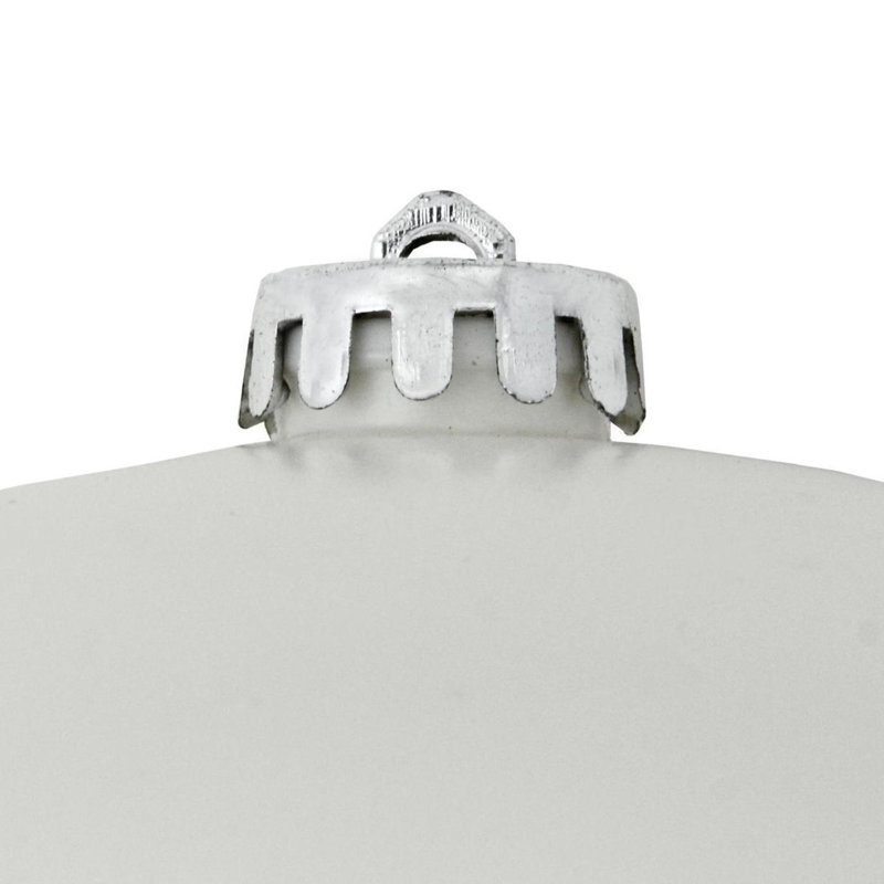 Ornement boule de Noël incassable , H 8 po x l 8 po x P 8 po, Blanc mat