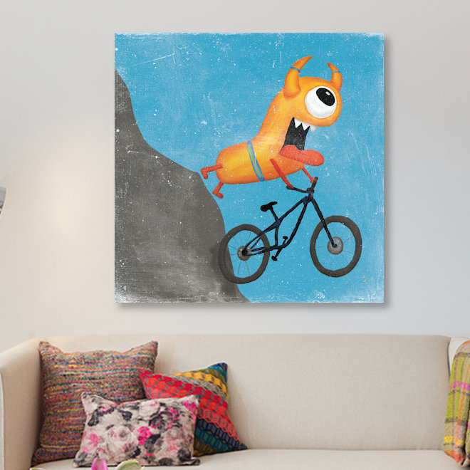 « xtreme monstres i », impression sur toile, H 12 po x l 12 po x P 1,5 po, Toile tendue, Pas de tapis