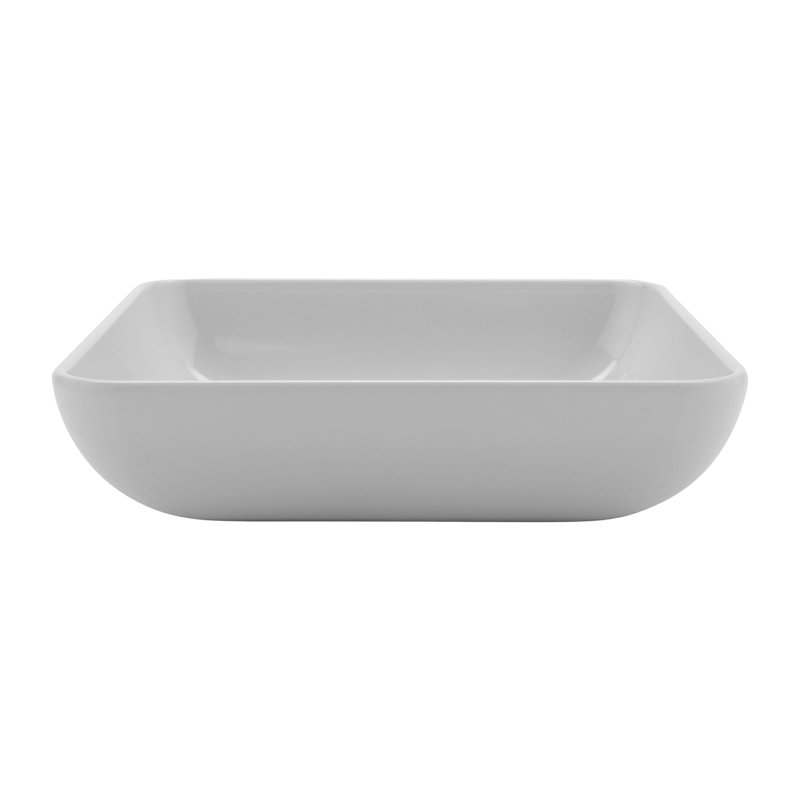 GET CS-8020-W, bol carré en mélamine résistant à la cassure, 1,5 pte, blanc