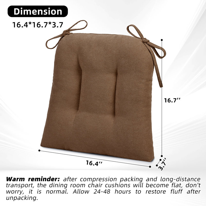 Indoor Dining Chair Cushion (Set Of 6), Brown