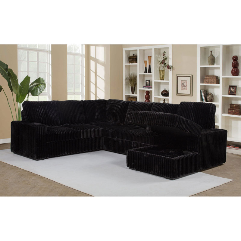 Canapé modulaire Thurston, Mélange de polyester noir