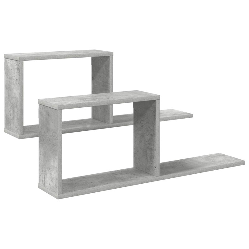  Floating Shelves with Shelf with Storage Engineered Wood Wall Mounted