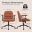 Faux Leather Swivel Armchair-807546359