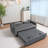 Futon Sofa Bed,3-in-1 Multi-Functional Corduroy Sleeper Couch Pull-Out Bed,Adjustable Backrest and Pillows,Convertible Sofa Bed for Living Room,Bedroom (Grey)-84457706