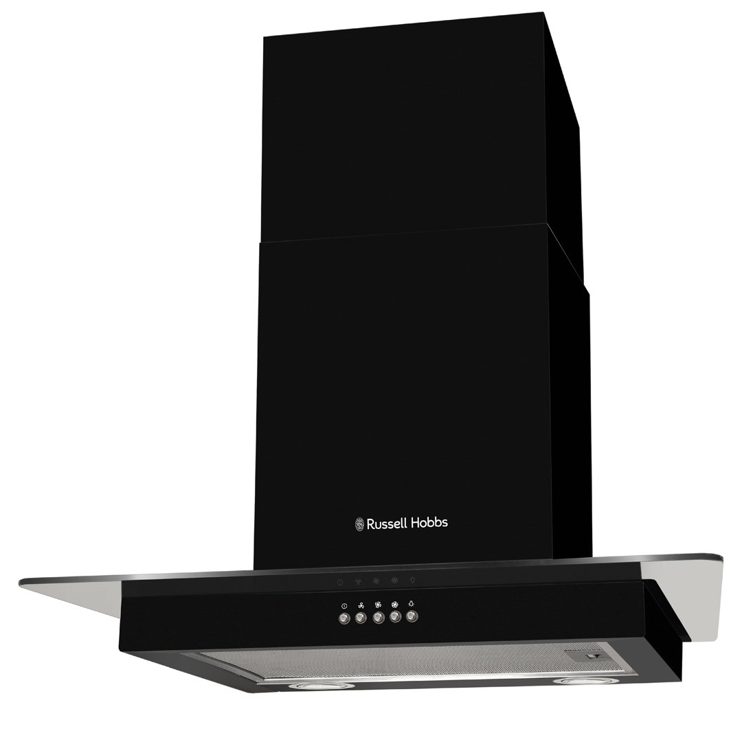 Russell Hobbs RHFGCH601B Black 60cm Cooker Hood - 60cm Wide - 440m³/h Extraction - 3 Speed Settings - LED Hob Illumination - Image 2