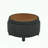 Round Storage Ottoman with Removable Tray and Tufted Design-1806564311