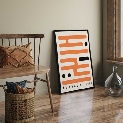 Impression sur toile orange Bauhaus