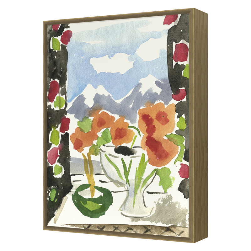 Traveling Begonias Print by Dana Gibson, 40" H x 28" W, Oak