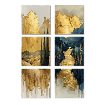 «Istanbul Gold Cappadocian Sunrise», ensemble de 6 reproductions d'art mural