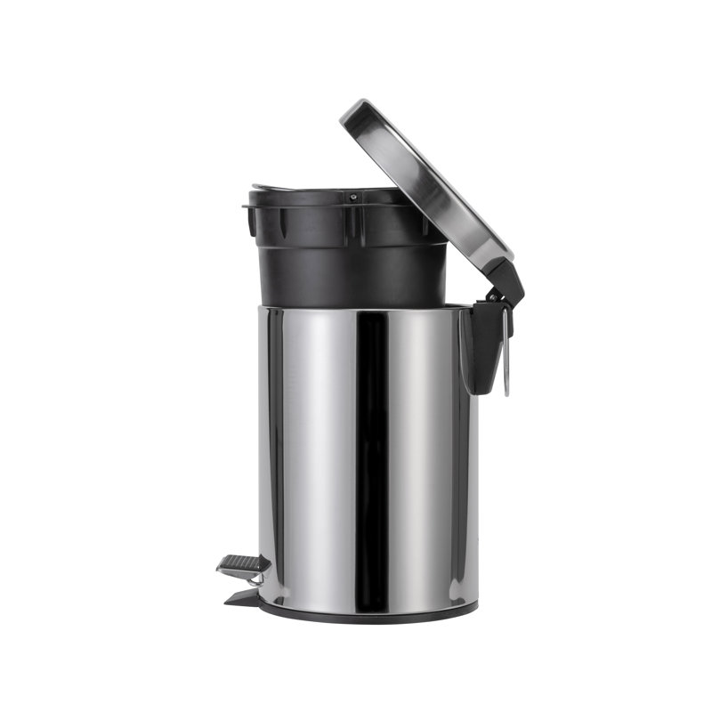 Britannia Metal Step On Kitchen Trash Can, 3 L