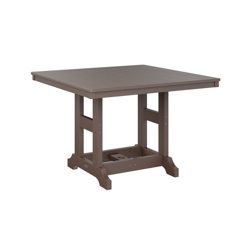 Berlin Gardens Garden Classic Square Table, Chocolate Brown, 39.5" H x 44" W x 44" D
