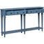Console bleu marine avec 4 tiroirs et tablette ouverte By. Pin rétro de style rétro. Le plateau de table robuste peut supporter 220 lb, le tiroir 15 inférieur et 33 lb. Table fonctionnelle fonctionnelle. Instructions d'assemblage-130477665