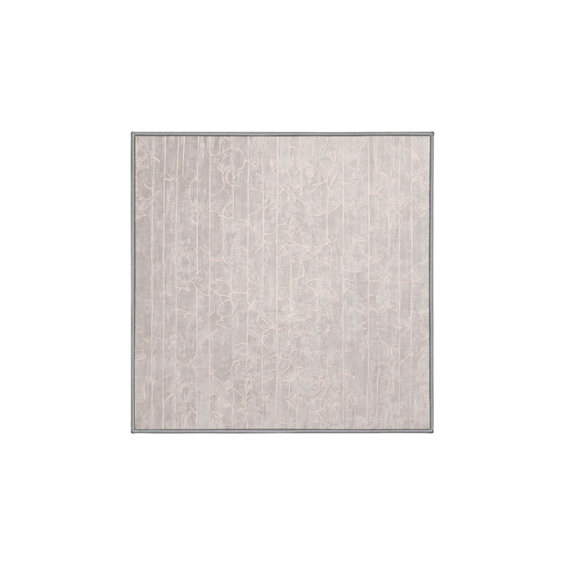 Tapis gris lavable à la machine, Carré 3 pi