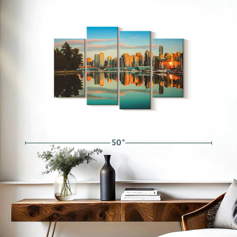 Nicci Vancouver Sunset Skyline, 22" H x 36" W