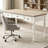 Simple White Rectangular Solid Wood Writing Desk