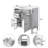 Gwen Bathroom Vanity, Ceramic Sink, 2 Drawer 2 Cabinet, White, 30 Inch-124806764