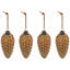 Ornements de Noël en forme de pomme de pin scintillante, 5 po, brun, 4 carats