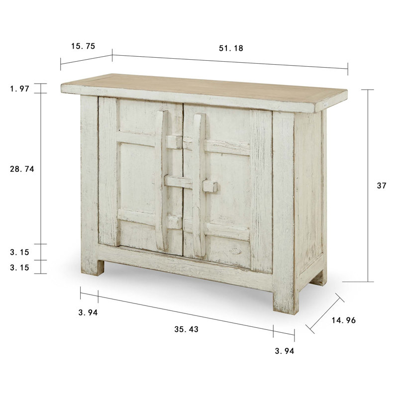 Solid Wood Accent Cabinet