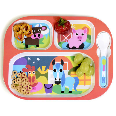 Assiette hors-d’œuvres en mélamine 11 po