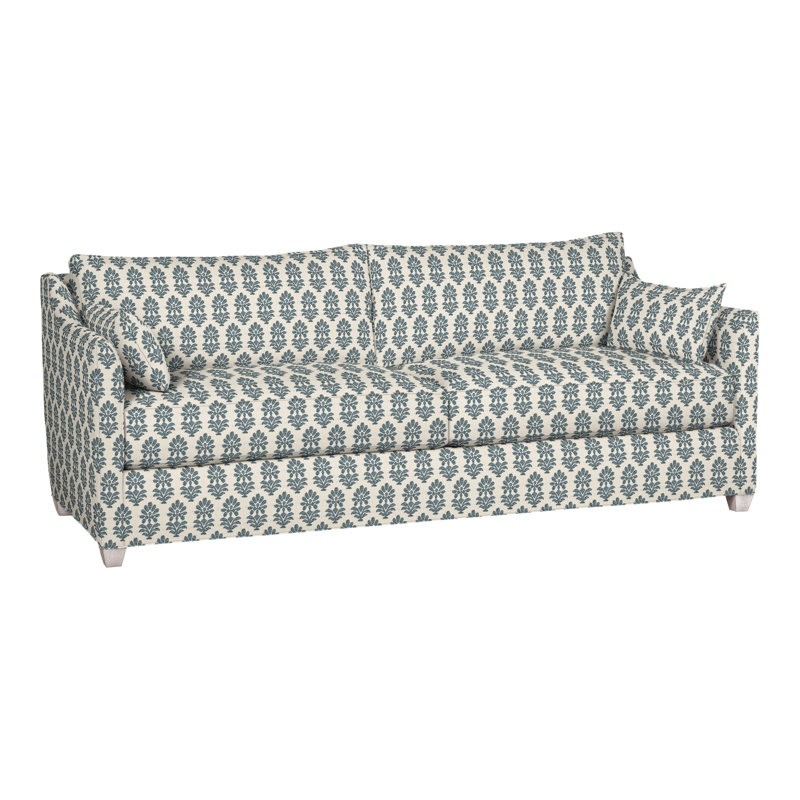Canapé-lit Newlin, Perigold Francine bleu fumée, Gris colombe
