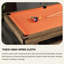 Table de billard 100% noire style industriel 100,39 ", tissu orange, surface en marbre, finition grain de bois, rangement pour queues de billard-127293489