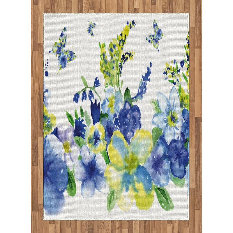 Lilburn Floral Hand Woven Area Rug, Rectangle 120 x 180cm