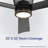Helix 52" Indoor/Outdoor Ceiling Fan with LED Light, 6CCT Dimmable Ceiling Fan with Light and Remote - Matte Black and Mesh Cover