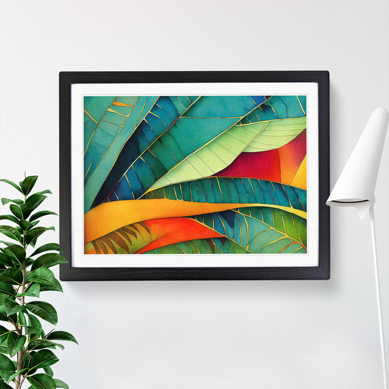 Jungle Flowers Vol.2 - Framed Print, Black, 46cm H x 64cm W x 2cm D