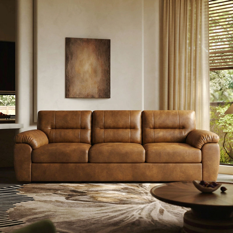 Canapé 82 po 82 po Air Leather, Brown