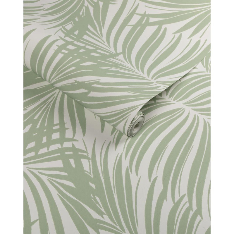 Palm Leaf Wp - Mist, Light Green