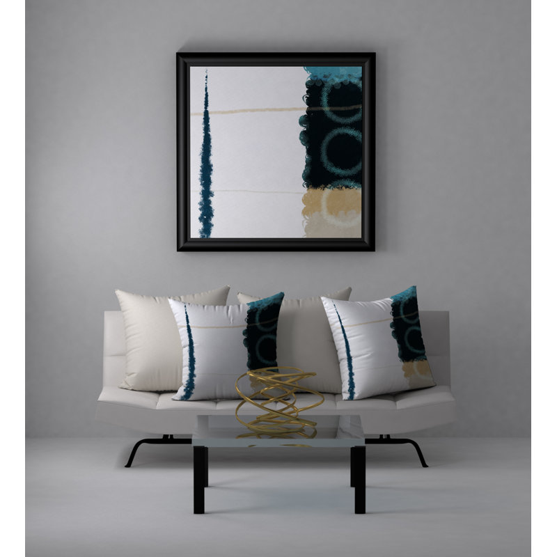Abstract Reversible Throw Pillow, 24"x24"
