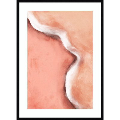 «Galya Peachy Wave» par Treechild, impression sur bois encadrée