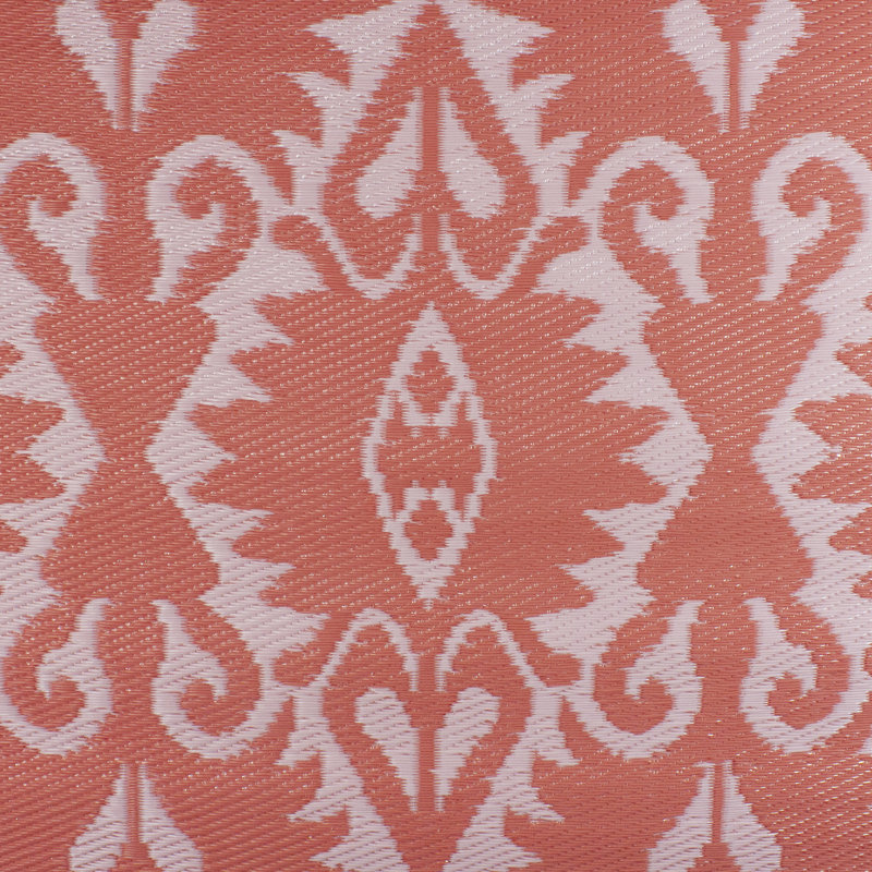 Tapis d'extérieur rectangulaire à motif abstrait rose 4 pi x 6 pi