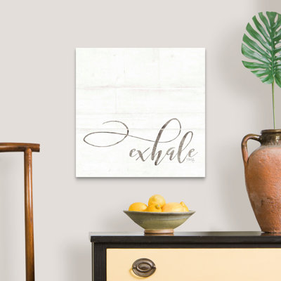 "Exhale" par Marla Rae, art textuel sur toile