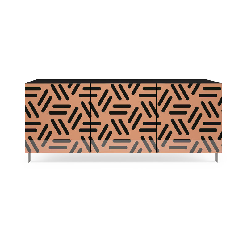 Harlis 3 - Door Rectangle Accent Cabinet, Orange