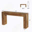 Console rustique en bois avec plateau spacieux, parfaite pour un décor campagnard ou moderne et un emplacement polyvalent-637921534