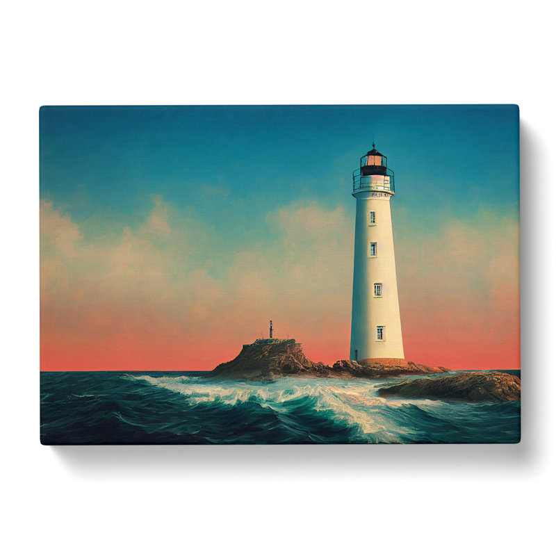 Charismatic Lighthouse - Wrapped Canvas, 35cm H x 50cm W x 3cm D