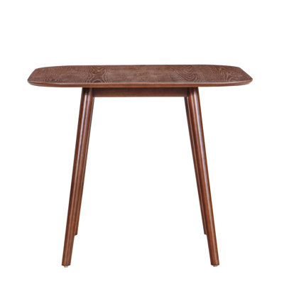 Modern Simple Square Dining Table-Dark Walnut