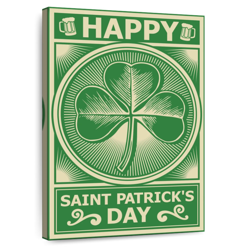 «Lelend Happy St. Patrick's Day» rétro, H 45 po x l 30 po