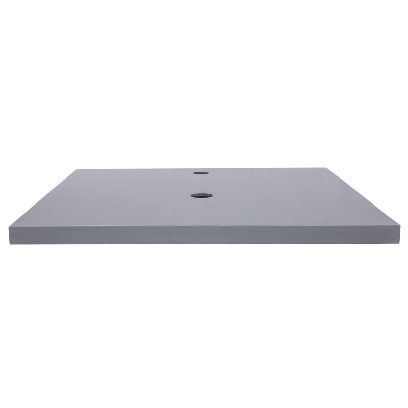 Plateau de meuble-lavabo simple en pierre 25 po Eden Terrazzo, Gris foncé