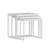 Modern Nesting Table Set (3 Pieces), White, 21.7 x 19.7 x 15.7 inches | 100% Melamine Coated Particle Board, Thickness: 0.7 inches | Sturdy Metal Frame | Stylish & Functional for Living Room, Home Office, & Study-1671376143-1671376128