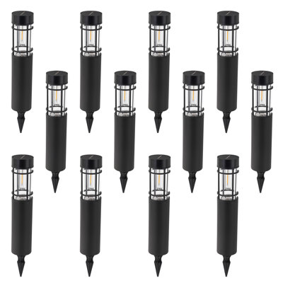 Black Solar Led Outdoor Path Lights