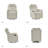 Caleya Modern Swivel Rocker Manual Recliner-97850024