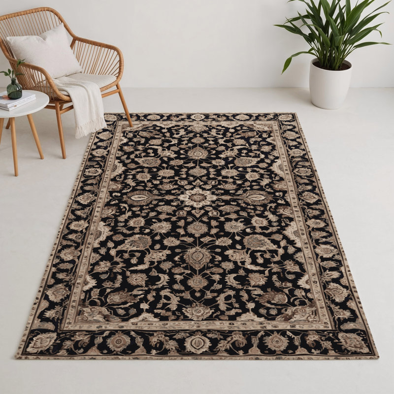 Tapis d'intérieur et d'extérieur gris Persian, Rectangle 9 pi x 12 pi