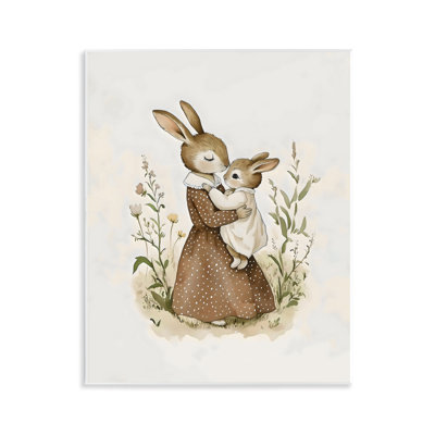 Plaque murale «A Mother's Love Rabbits», conception par Arlington Prints