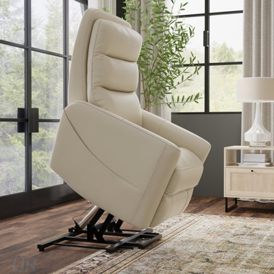 Faux Leather Power Lift Chair With Smooth Transitions And Elegant Design For Comfort And Style