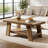 Rustic Tea Table,Spacious Coffee Table,2-Tier Center Table