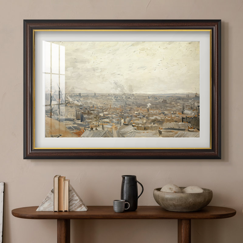 Vue de Montmartre, 1886 - Vincent van Gogh - Reproduction encadrée sur mesure, 20x28 INNER SIZE, Framed Print with Mat