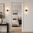 2- Light Dimmable Black Armed Wall Sconce